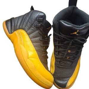Jordan Black and Yellow Sneakers